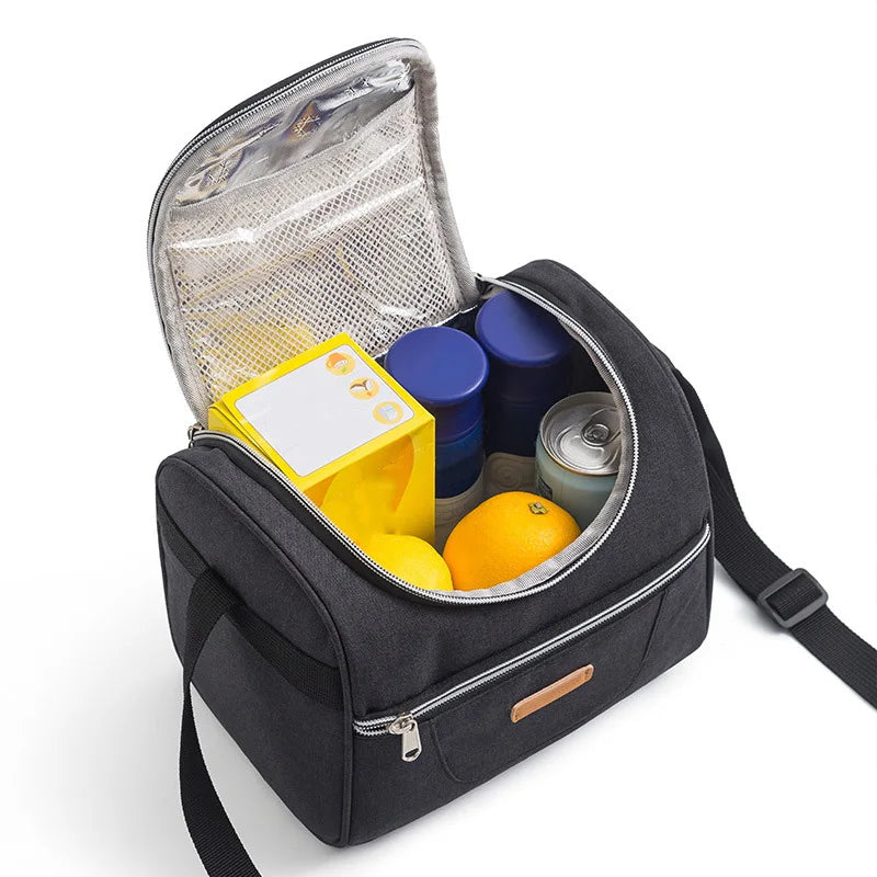 Lunch Bags Portable Outdoor Picnic Office School Insulation Bag with Shoulder Strap