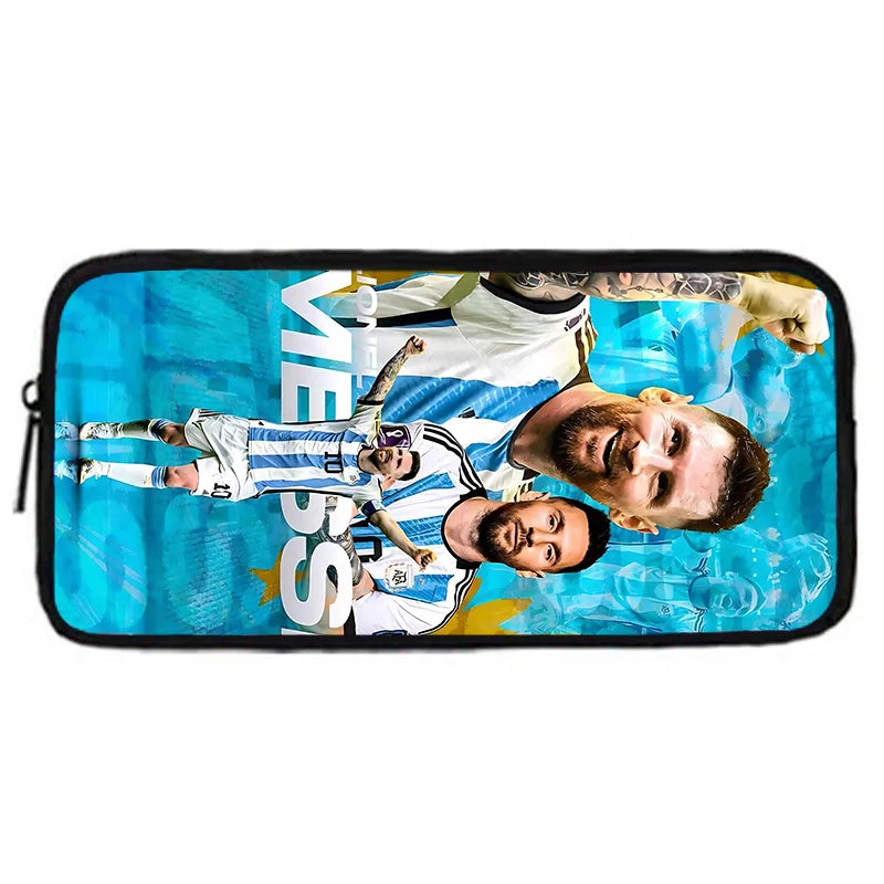 Football Star Child School Backpack With Shoulder Bag Pencil Bags
