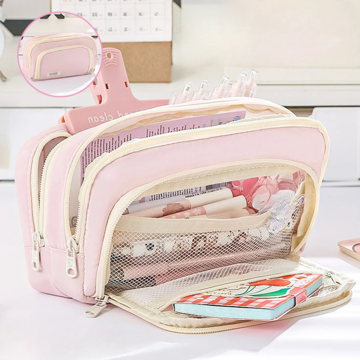 A Large-capacity Multi-layer Pencil Case