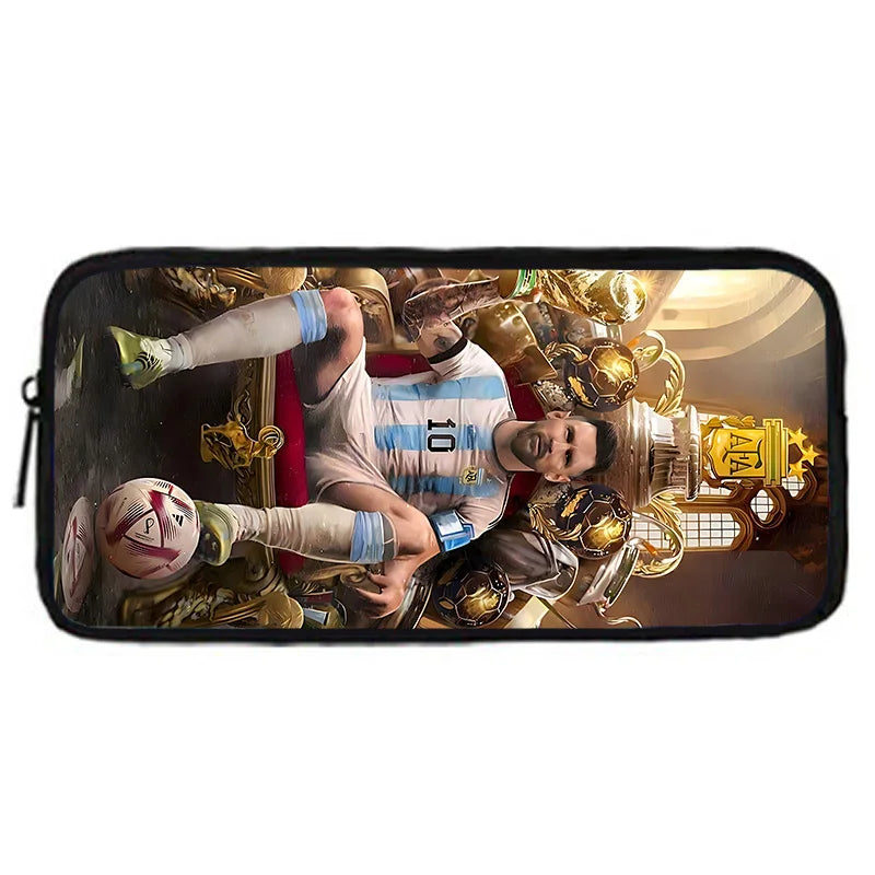 Football Star Child School Backpack With Shoulder Bag Pencil Bags