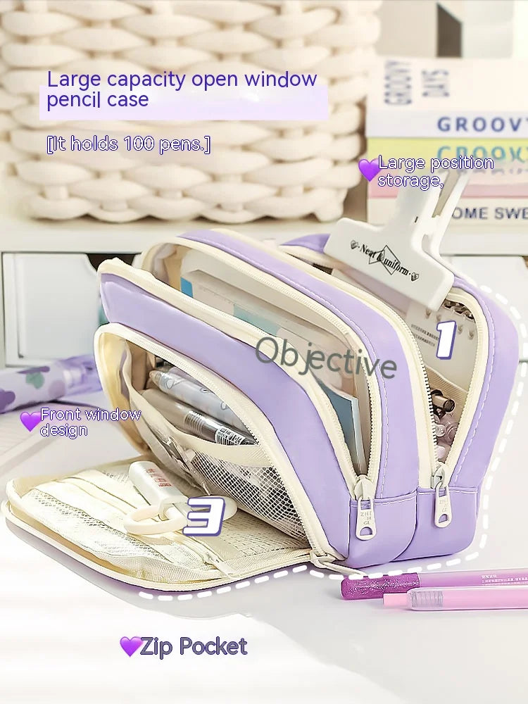 A Large-capacity Multi-layer Pencil Case