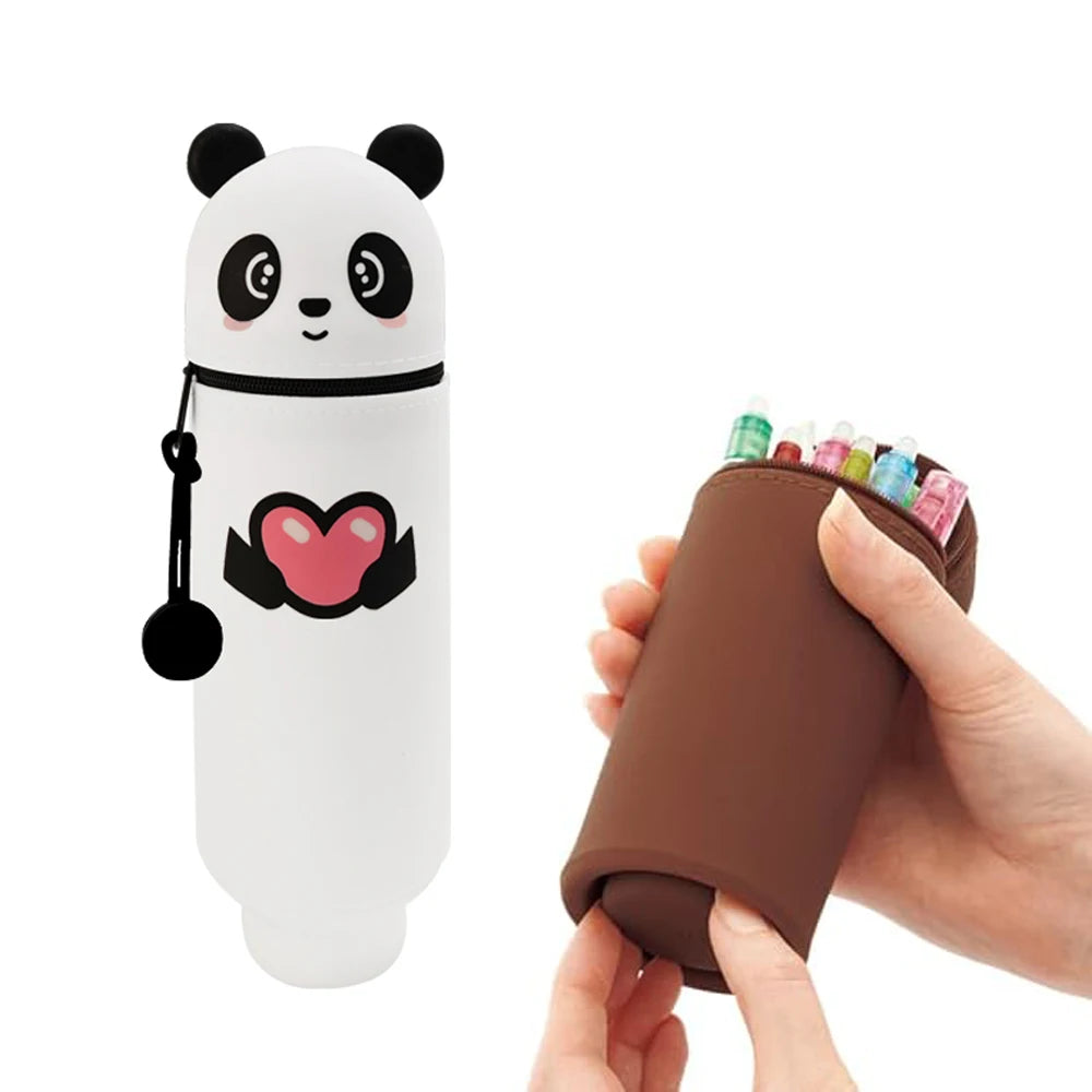 Stand up Pen Case Transparent PVC Storage Organizer