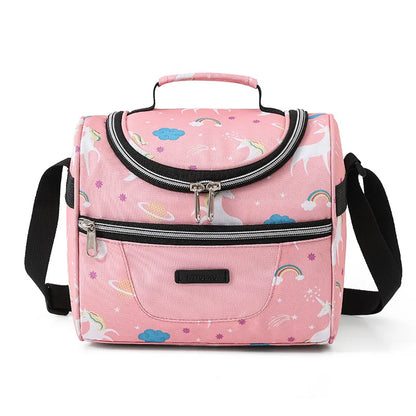 Lunch Bags Portable Outdoor Picnic Office School Insulation Bag with Shoulder Strap