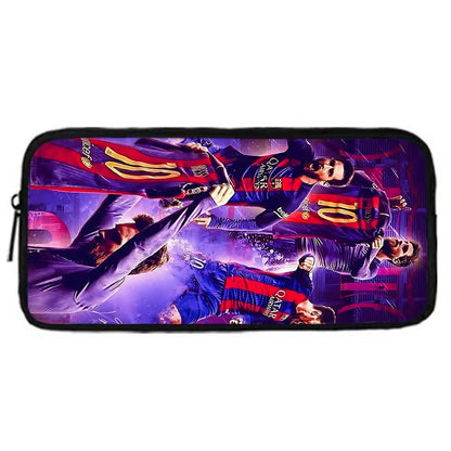 Football Star Child School Backpack With Shoulder Bag Pencil Bags