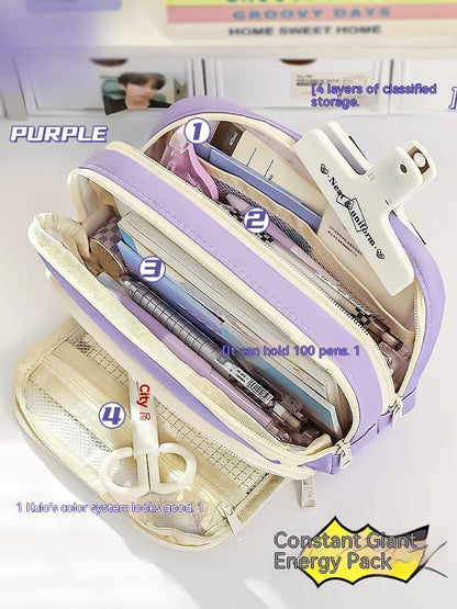 A Large-capacity Multi-layer Pencil Case