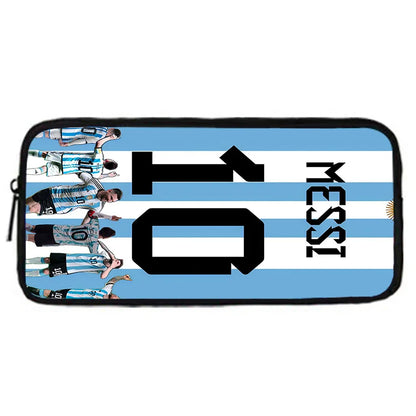 Football Star Child School Backpack With Shoulder Bag Pencil Bags