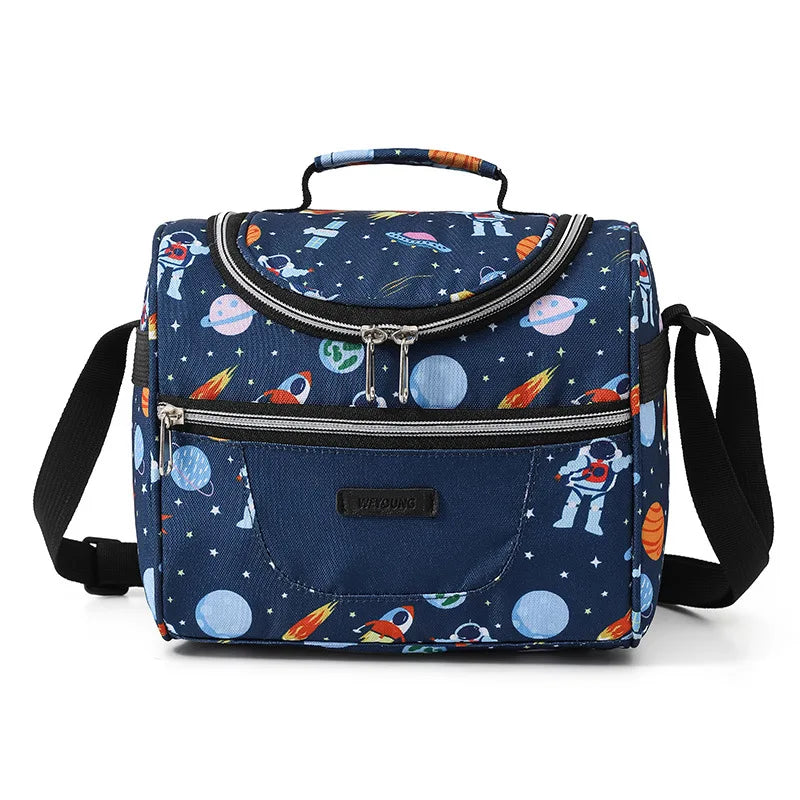 Lunch Bags Portable Outdoor Picnic Office School Insulation Bag with Shoulder Strap
