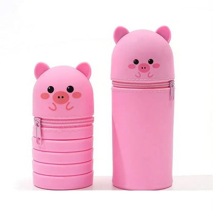 Cartoon Silicone Pencil Case Animal Shape