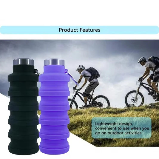 Collapsible Silicone Water Bottle – BPA-Free, Space-Saving, Reusable & Travel-Friendly Design