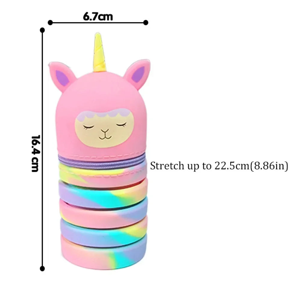 Cartoon Silicone Pencil Case Animal Shape