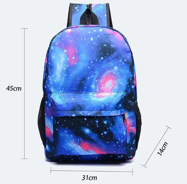 3pcs CR7 Backpacks Simple Style Lightweight