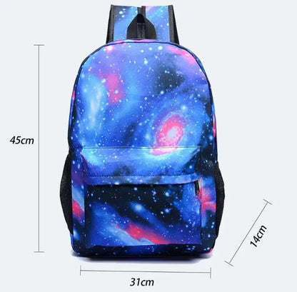 3pcs CR7 Backpacks Simple Style Lightweight
