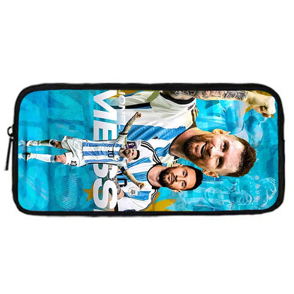 Football Star Child School Backpack With Shoulder Bag Pencil Bags