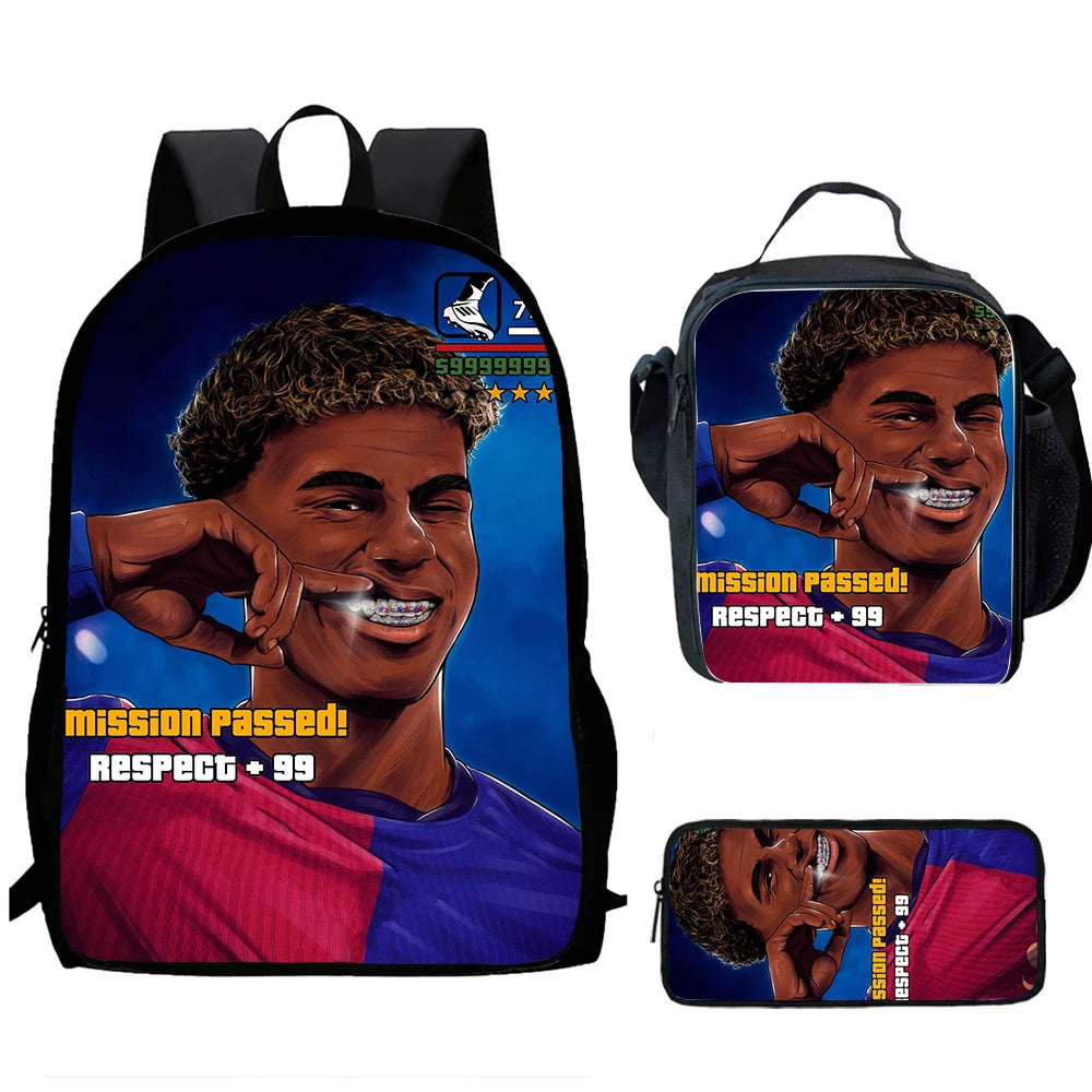 Lamine Yamal Child School Backpack Set