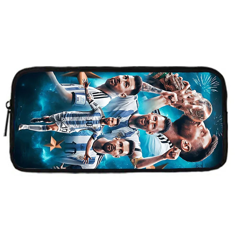 Football Star Child School Backpack With Shoulder Bag Pencil Bags