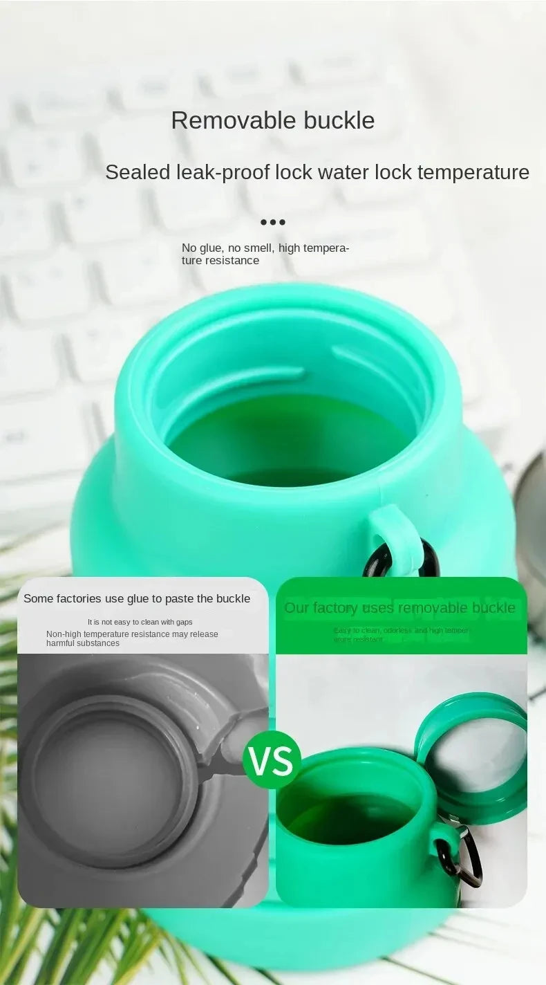 Collapsible Silicone Water Bottle – BPA-Free, Space-Saving, Reusable & Travel-Friendly Design