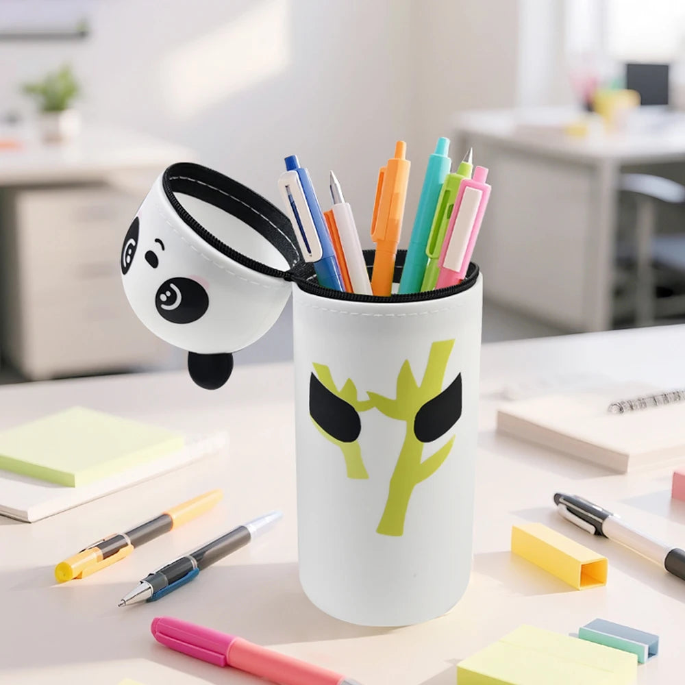 Stand up Pen Case Transparent PVC Storage Organizer