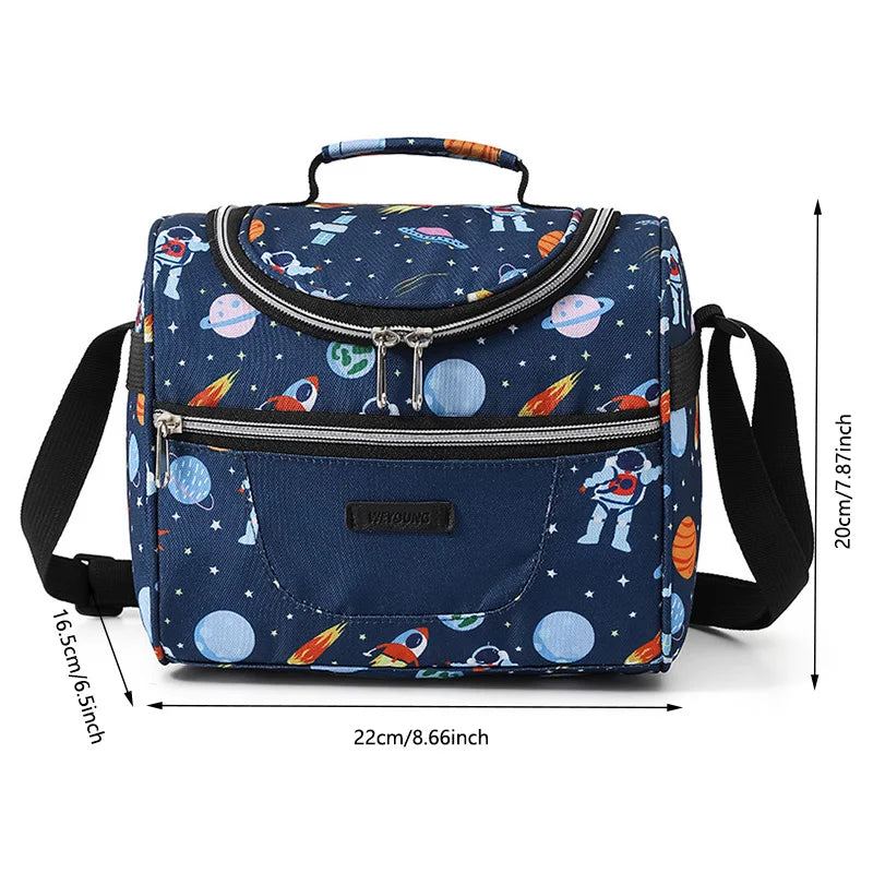 Lunch Bags Portable Outdoor Picnic Office School Insulation Bag with Shoulder Strap