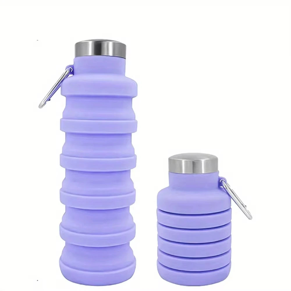 Collapsible Silicone Water Bottle – BPA-Free, Space-Saving, Reusable & Travel-Friendly Design