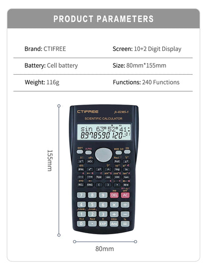 Scientific Calculator - Portable & Durable for Students