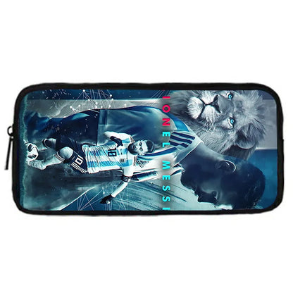 Football Star Child School Backpack With Shoulder Bag Pencil Bags