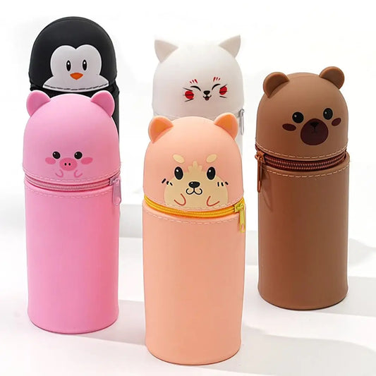 Cartoon Silicone Pencil Case Animal Shape