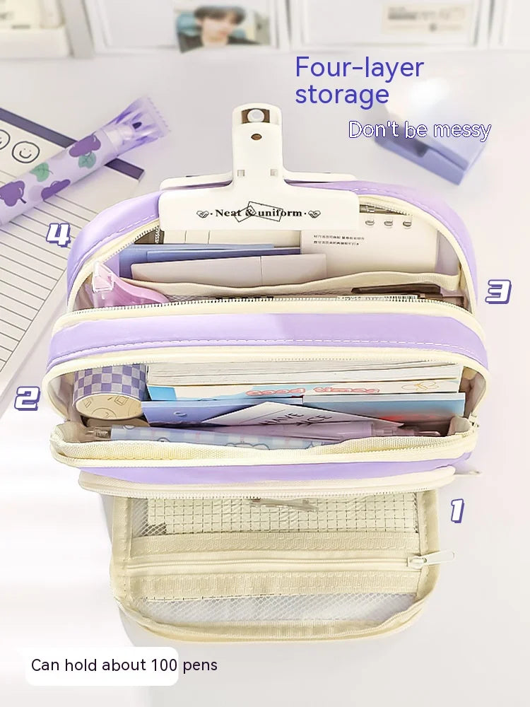 A Large-capacity Multi-layer Pencil Case