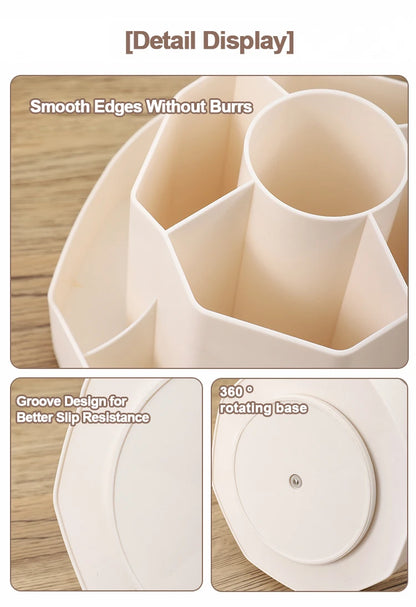 Large Capacity Plastic Rotating Pen Holder Storage Box