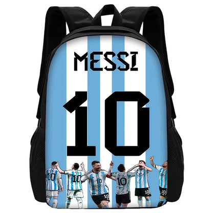 Football Star Child School Backpack With Shoulder Bag Pencil Bags