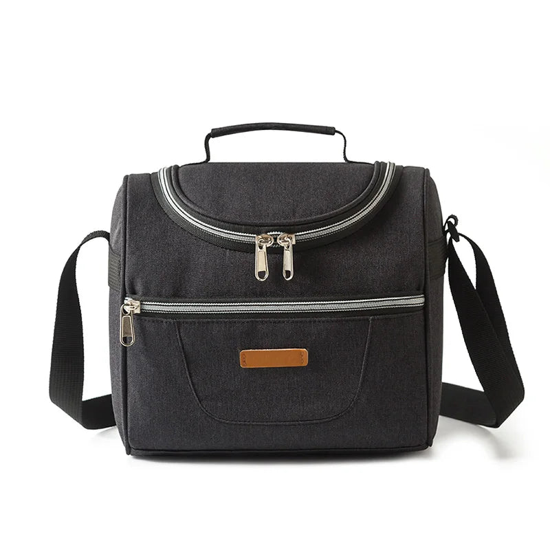 Lunch Bags Portable Outdoor Picnic Office School Insulation Bag with Shoulder Strap