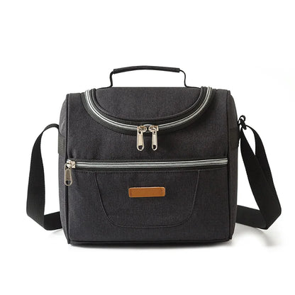 Lunch Bags Portable Outdoor Picnic Office School Insulation Bag with Shoulder Strap