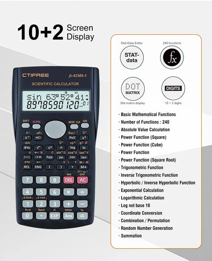 Scientific Calculator - Portable & Durable for Students